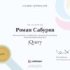 Solo Learn Certificate jQuery